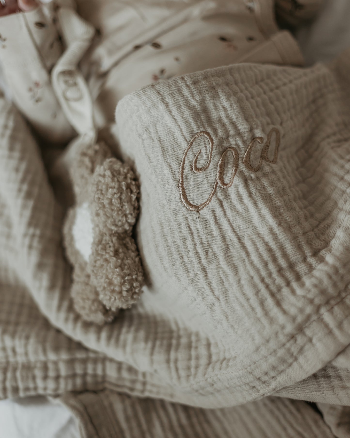 Mousseline deken - Sand