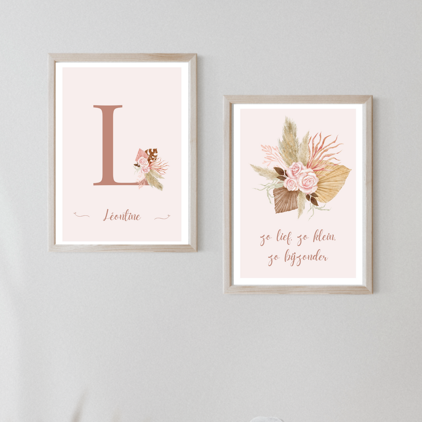 Printable poster - Initials 2-delig girls