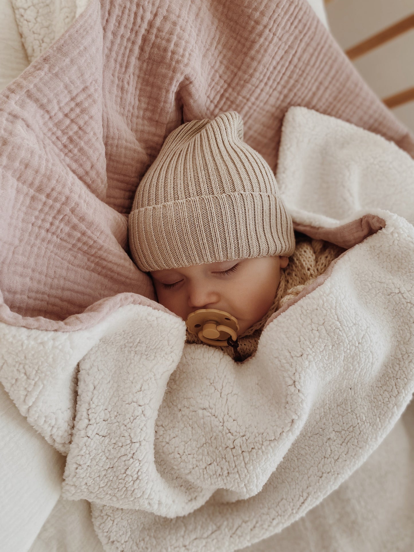 Teddy deken Ledikant Formaat - Blush Pink|